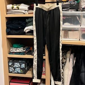 Satin track pant